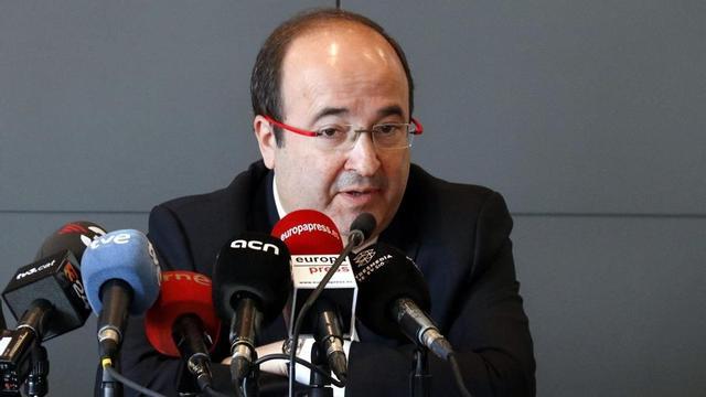 Miquel Iceta durante una rueda de prensa, ayer día 29 de noviembre.