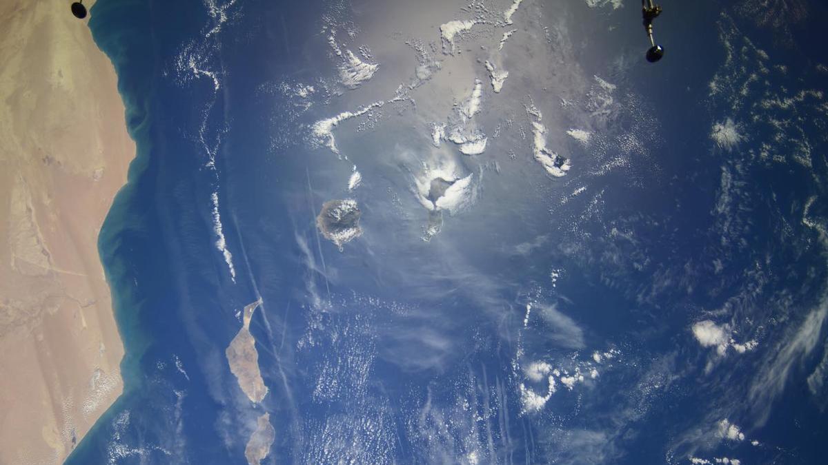 Canarias vista desde el espacio por un cosmonauta.