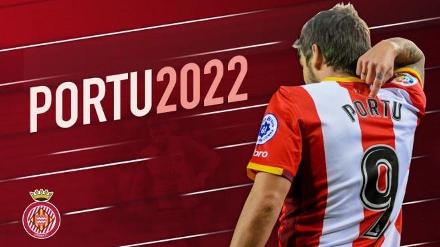 El Girona amplia el contracte de Portu fins el 2022