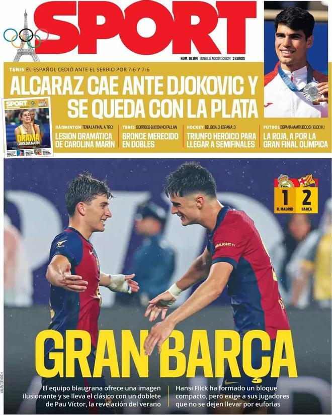 Las portadas de los diarios deportivos de hoy, lunes 5 de agosto