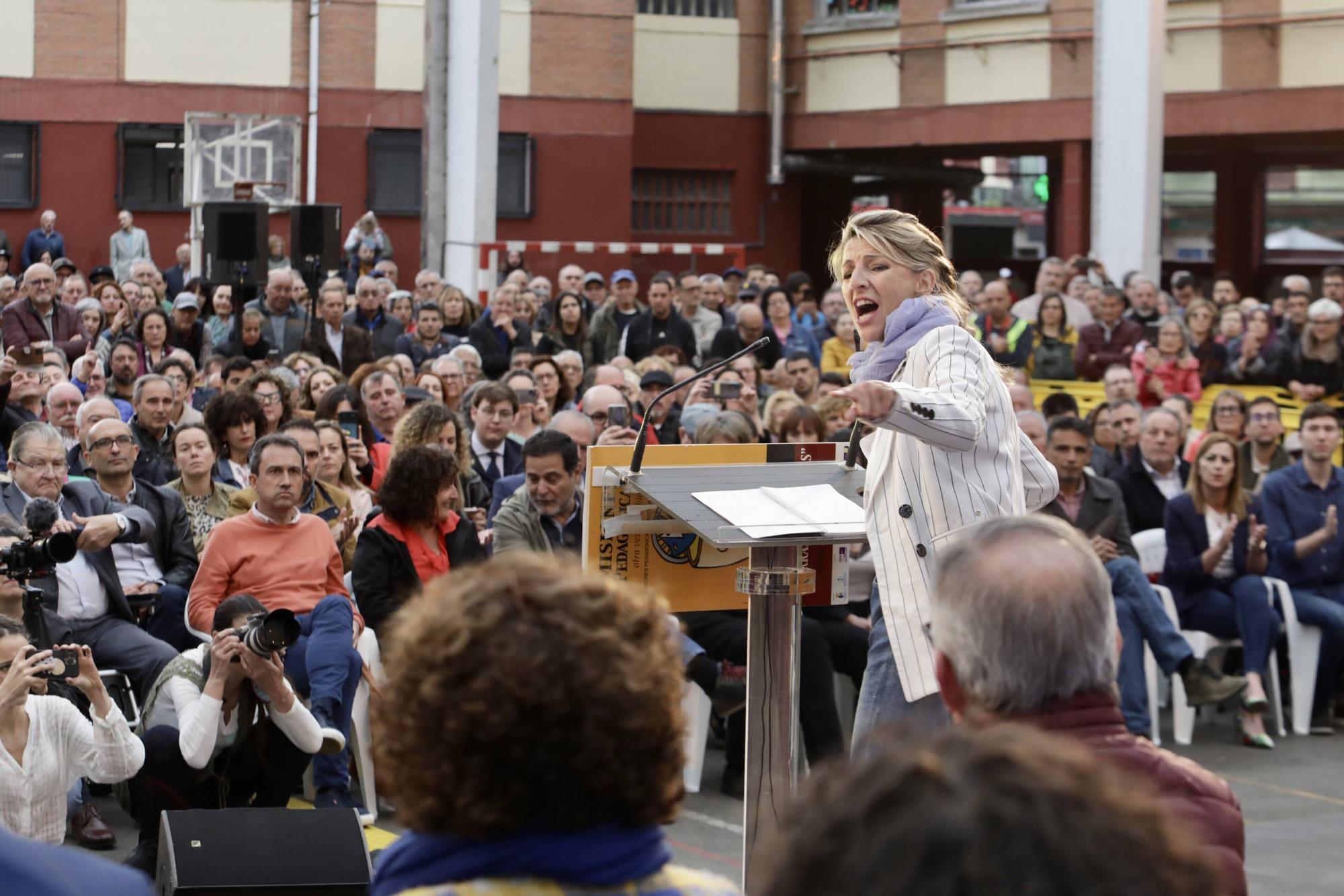 En imágenes: Así fue la visita de Yolanda Díaz a Asturias