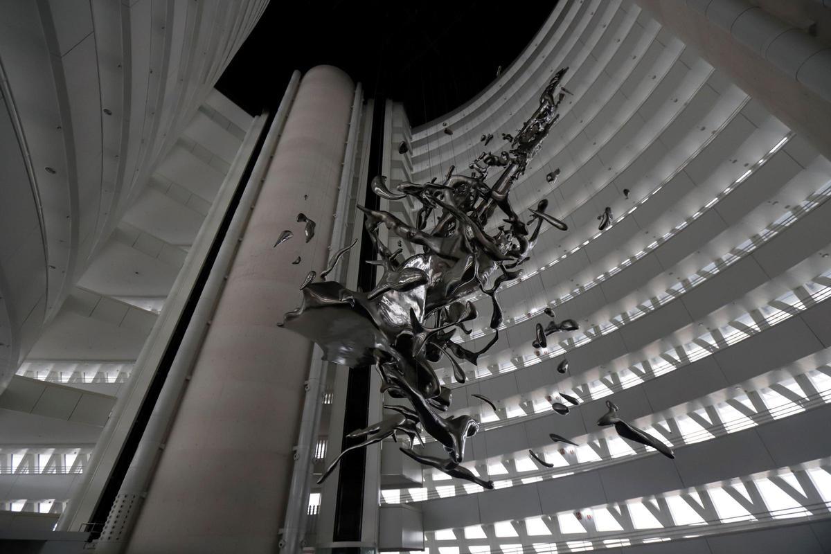 Imagen del icónico 'Splash', símbolo interior de la Torre del Agua.