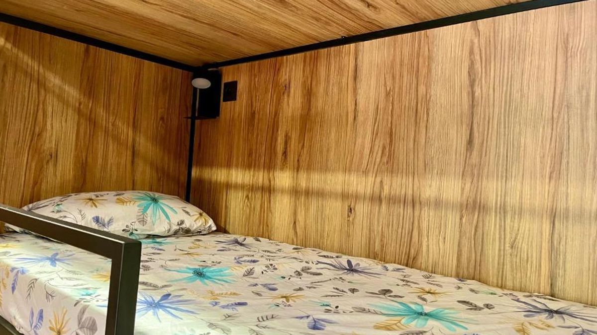 Imagen de una de las camas del hostal de Puente de Vallecas.