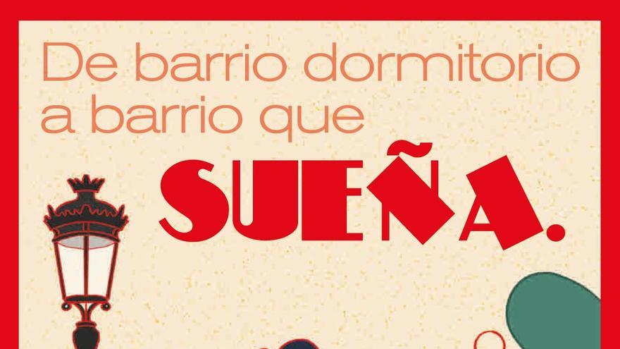 Cartel de la campaña organizada por el PSPV,  «Tu barrio en el mapa»,  y presentado en Torrefiel.