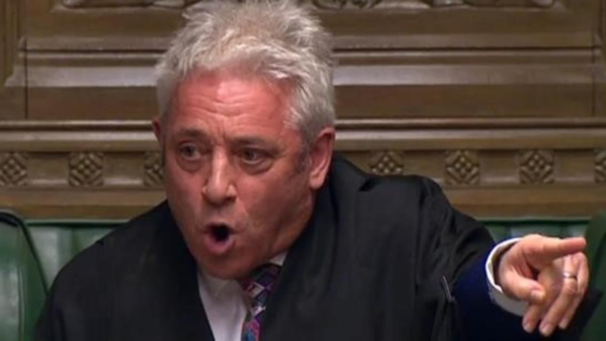 El presidente del Parlamento, John Bercow, durante una sesión parlamentaria que tuvo lugar el marzo pasado.