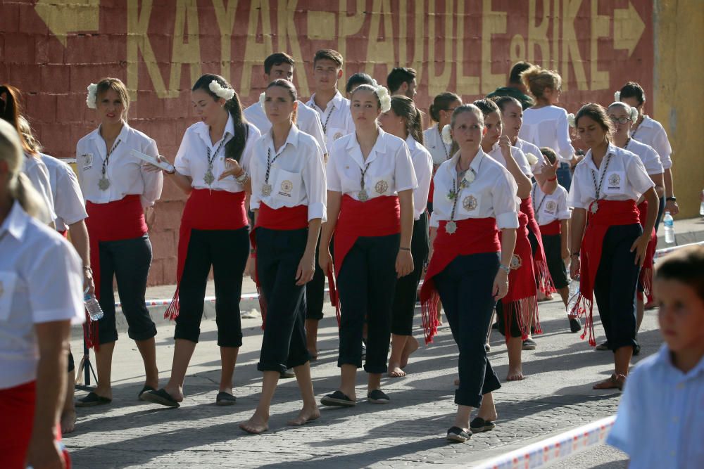 Salida procesional de la Virgen del Carmen de la barriada de El Palo.