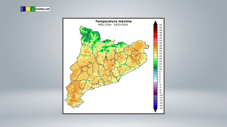 Temperatures a l&#039;alça aquest dilluns