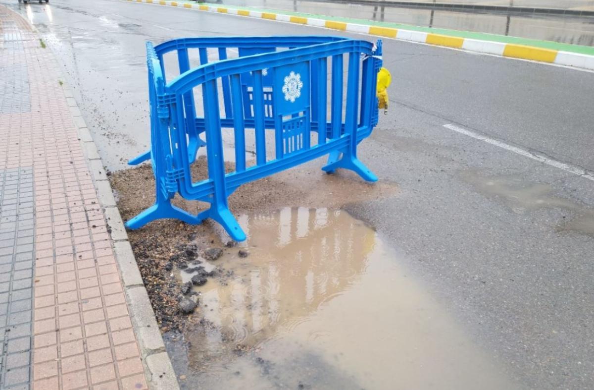 Corte de tráfico en Cartagena.