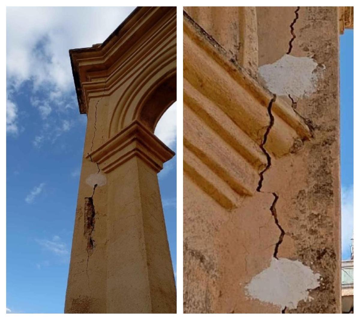 Imágenes de algunas de las grietas aparecidas