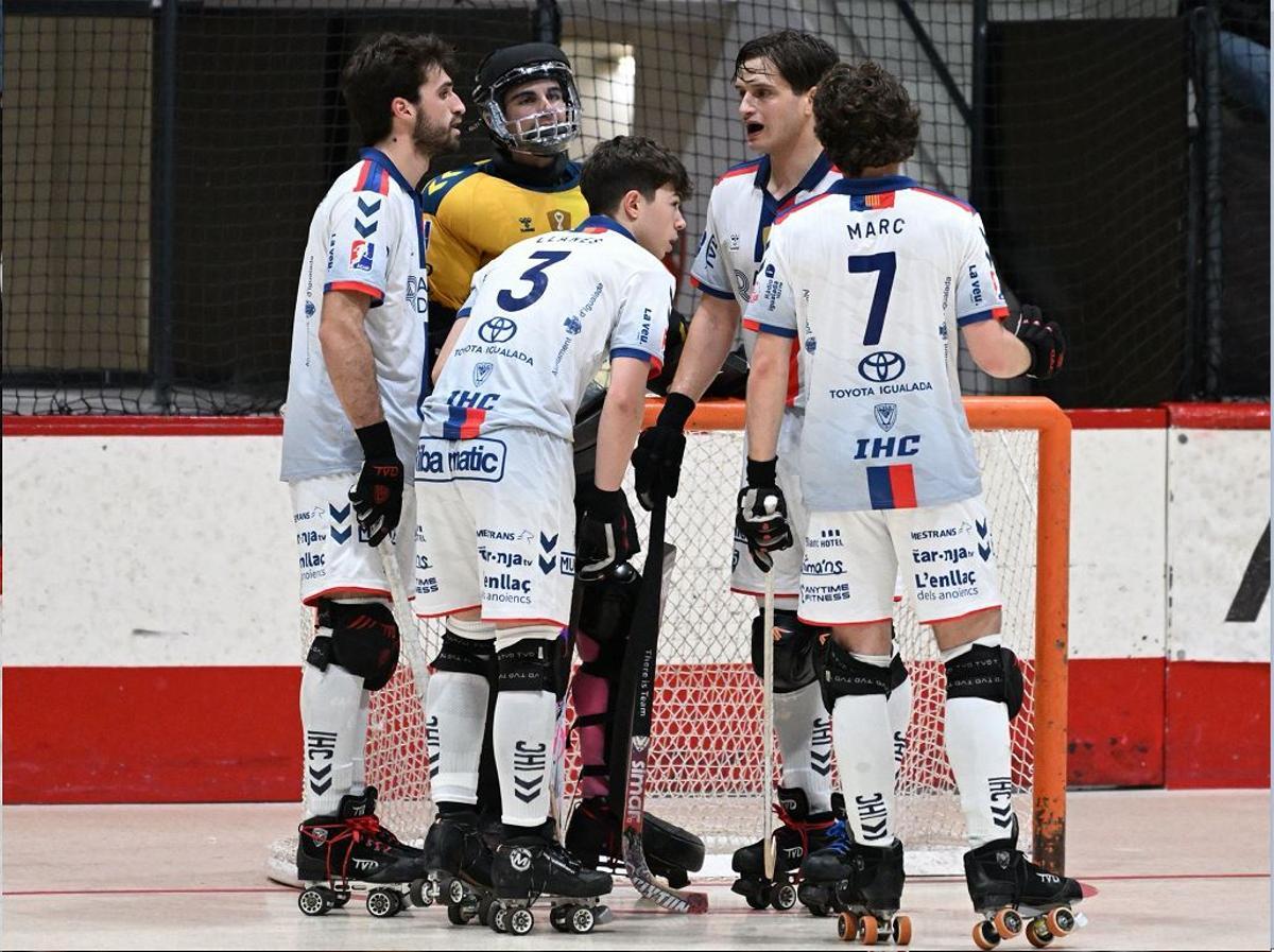 Els jugadors de l'Igualada Rigat han fet un gran partit al Palau Blaugrana