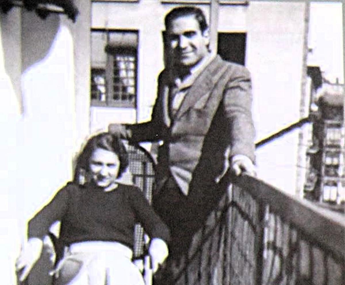 Amb la seva esposa, Clotilde Solé Minguella