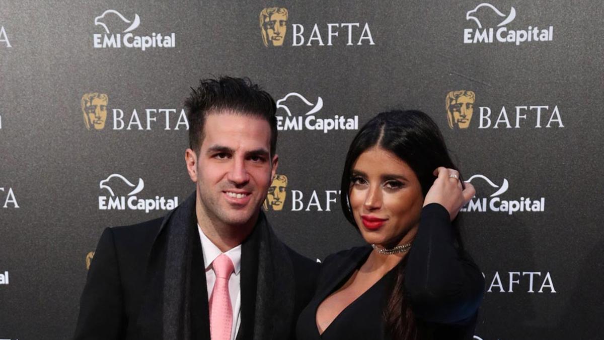 Cesc Fábregas y Daniella Seeman, en una gala en febrero de 2017