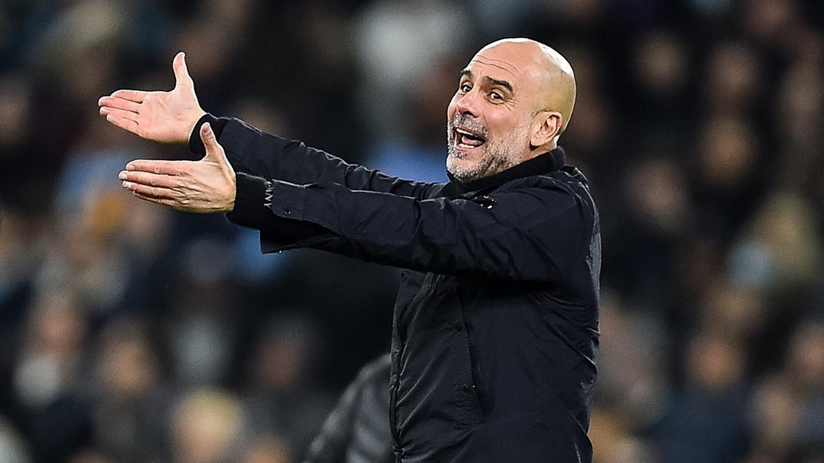 El técnico del Manchester City Pep Guardiola durante el partido Champions League match ante el Galatasaray