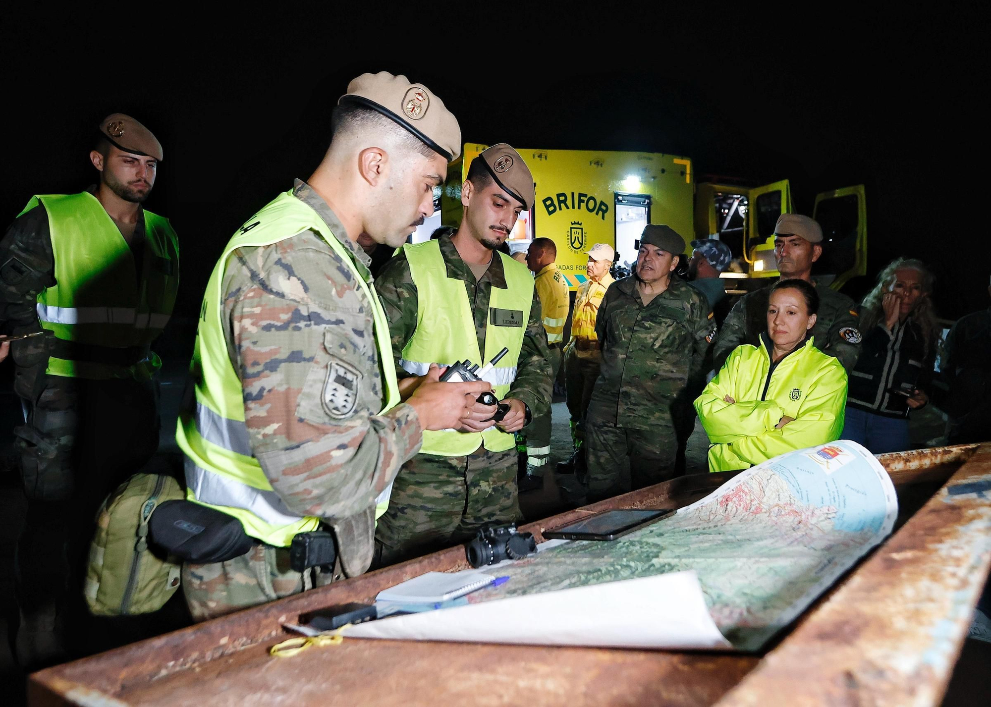 Visita nocturna al Operativo de Prevención y Extinción de Incendios Forestales