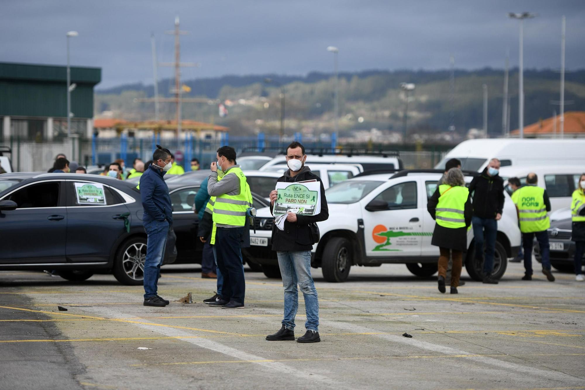 Caravana protesta de los empleados de Ence