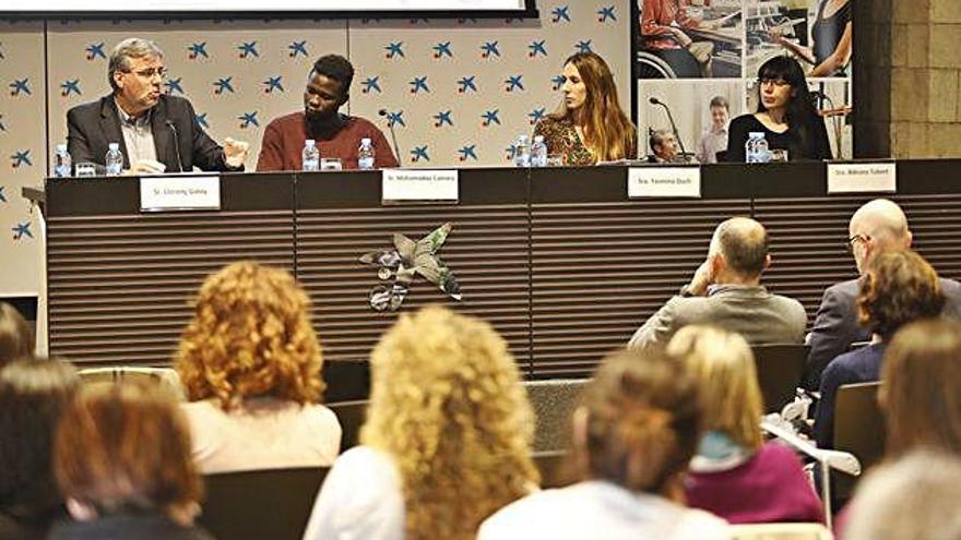 D&#039;esquerra a dreta, Llorenç Galay, Mahamadou Lamara, Yasmina Duch i Bibiana Tubert.