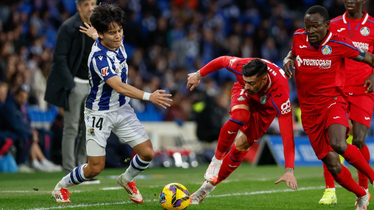 Take Kubo ante el Getafe en LaLiga