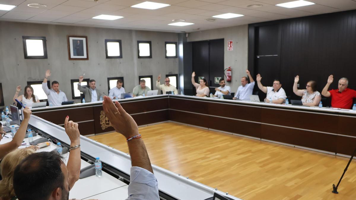 El pleno de julio en San Pedro del Pinatar.
