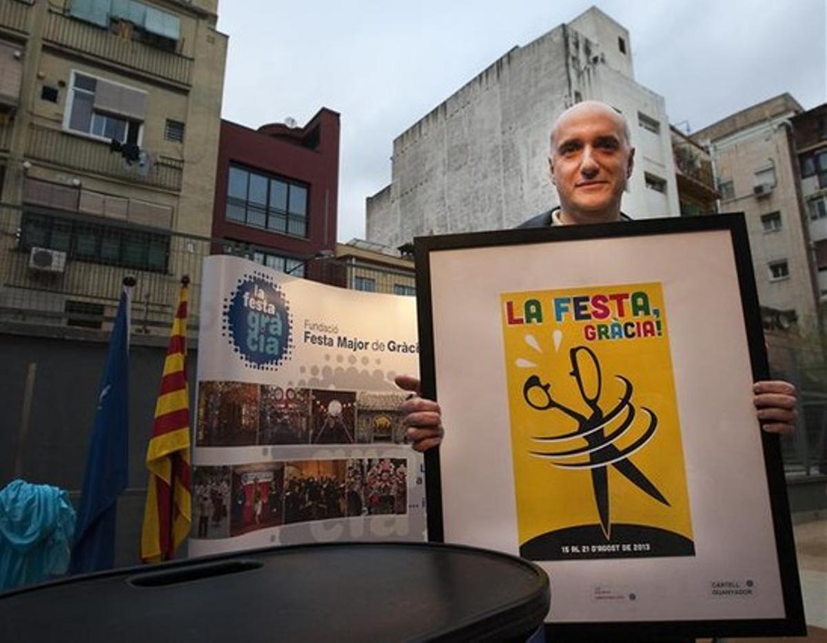 Daniel Morell, autor del cartell guanyador de les festes de Gràcia del 2013. Daniel Morell, autor del cartell guanyador de les festes de Gràcia del 2013.