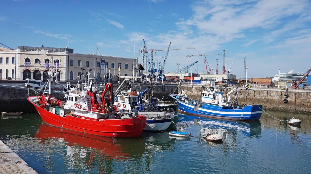 Vista del puerto pesquero de Santurtzi (País Vasco).