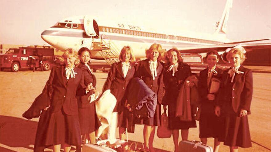 Föhnwellen vor der Boeing 707: Foto der Bordcrew nach der ersten Mallorca-Landung am 28.4.1979.