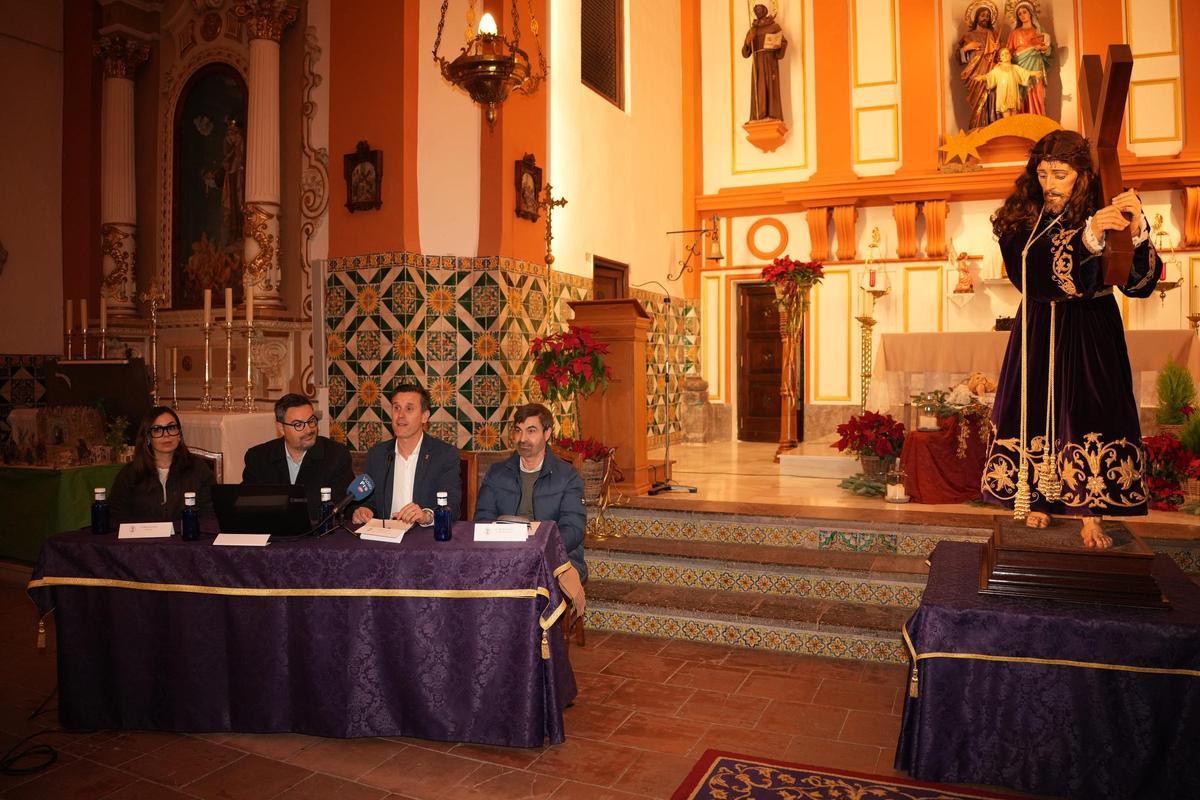 Acto de presentación de la imagen de Jesús el Nazareno tras su restauración, en un espacio emblemático del patrimonio sacro de Nules.
