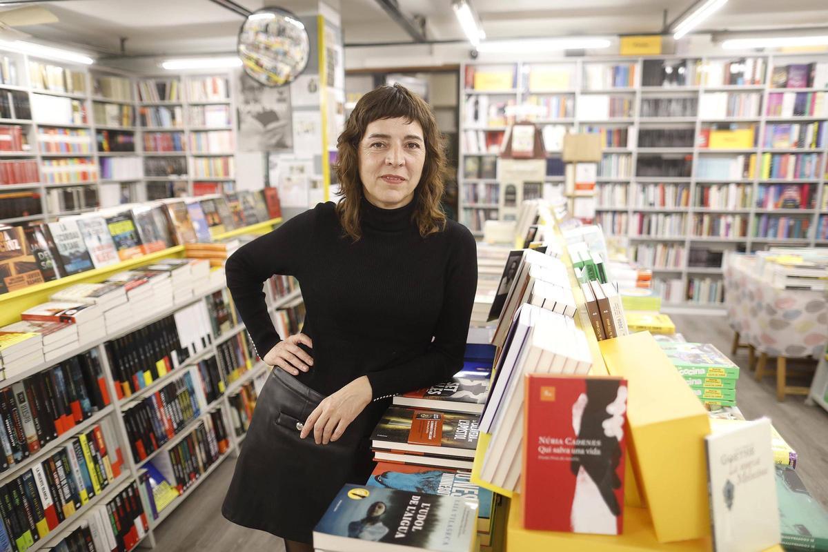 Núria Cadenes, fa uns dies a la llibreria 22 de Girona.