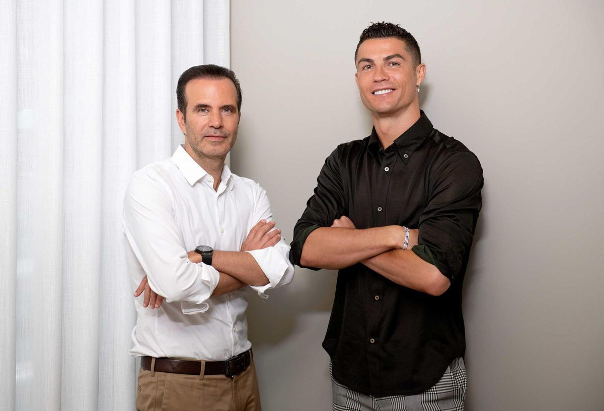 El doctor Ramos con Cristiano Ronaldo.
