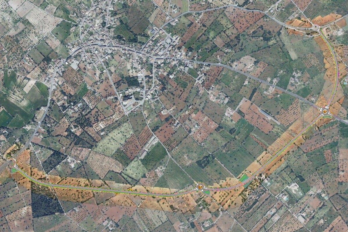 Plano difundido por el Consell sobre el trazado de la futura variante.