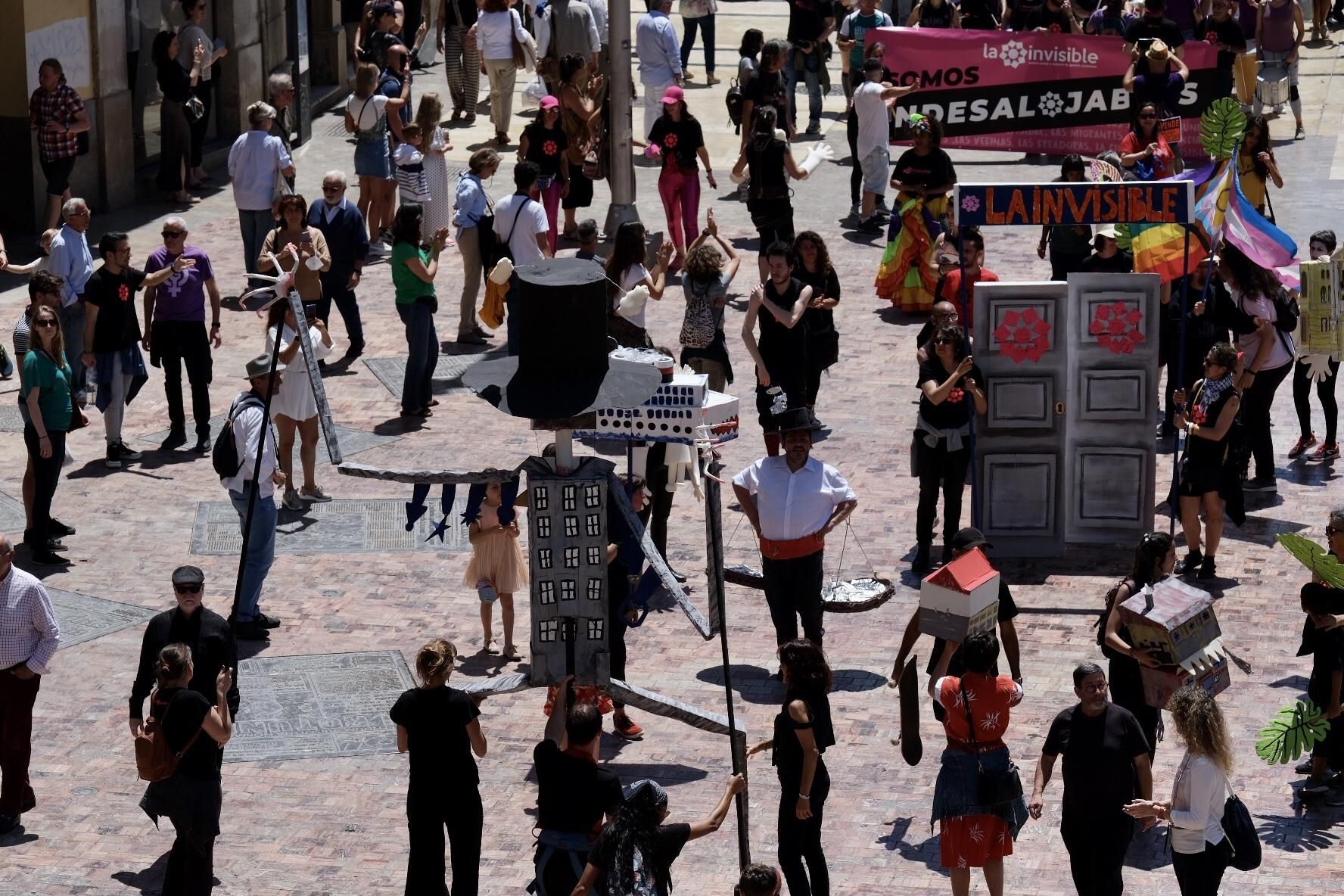 Manifestación de La Invisible contra su desalojo