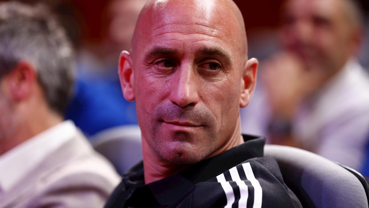 Archivo - Luis Rubiales, President of RFEF, is seen during the press conference of Jorge Vilda to give the players list for FIFA Women’s World Cup celebrated at Ciudad del Futbol on June 12, 2023, in Las Rozas, Madrid, Spain.