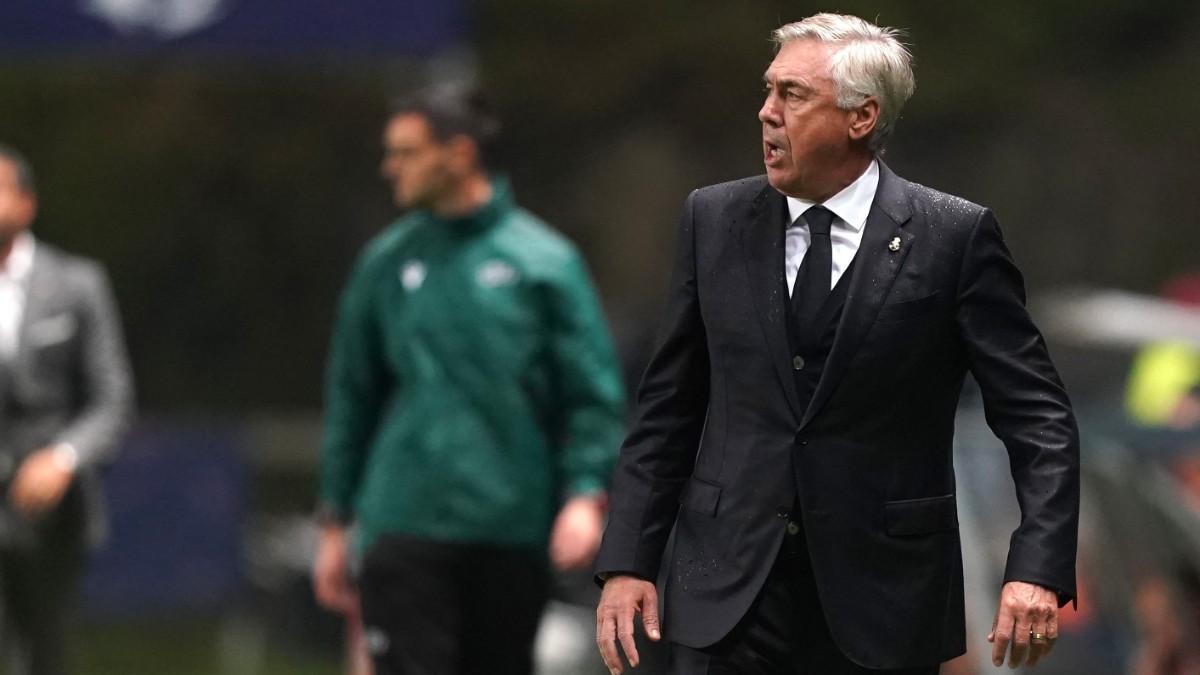 Carlo Ancelotti durante el partido ante el Braga