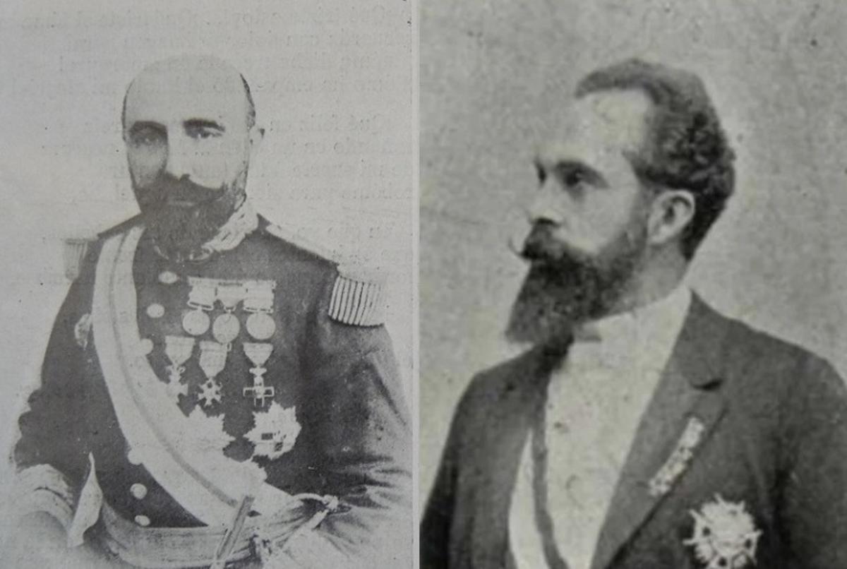 Ángel (izquierda) y Justo Aznar Butigieg, compañeros de Peral