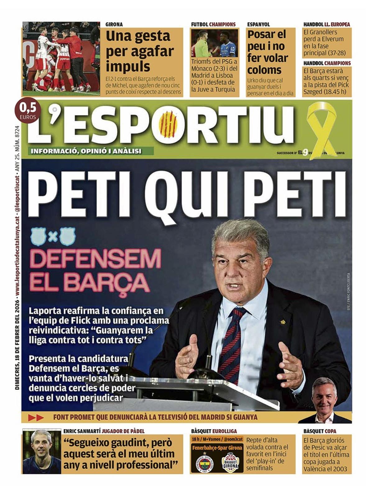 Las portadas de la prensa deportiva de hoy