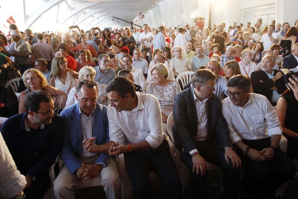 Mitin de Pedro Sánchez en l'Umbracle