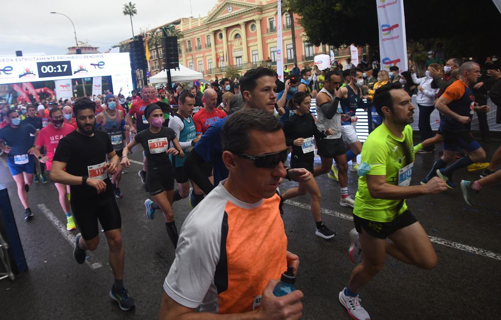 Así fue la salida de la maratón y la media maratón de Murcia