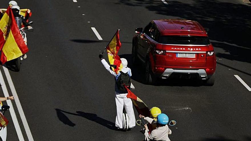 Manifestants contra Sánchez a Madrid