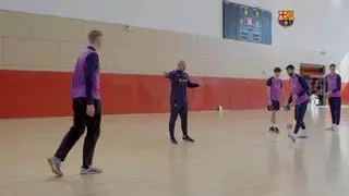 Así ha sido el entreno del Barça de balonmano con Konstantin Igropulo al mando