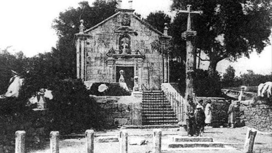 Imagen de la desaparecida capilla de Santa Rita.