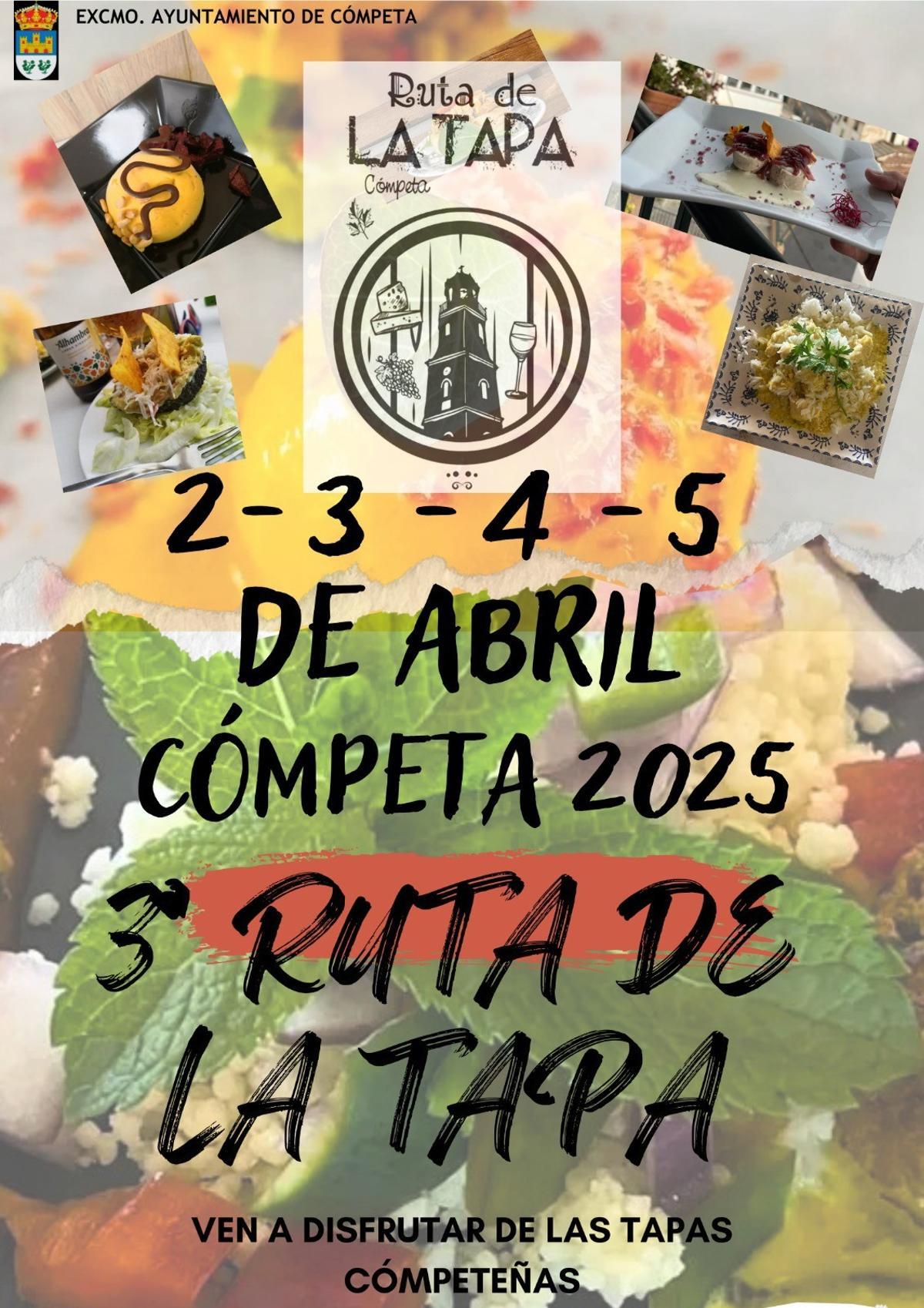 Cartel III Ruta Tapa Cómpeta.