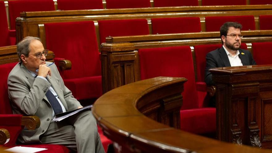 Torra i Aragonès al Parlament