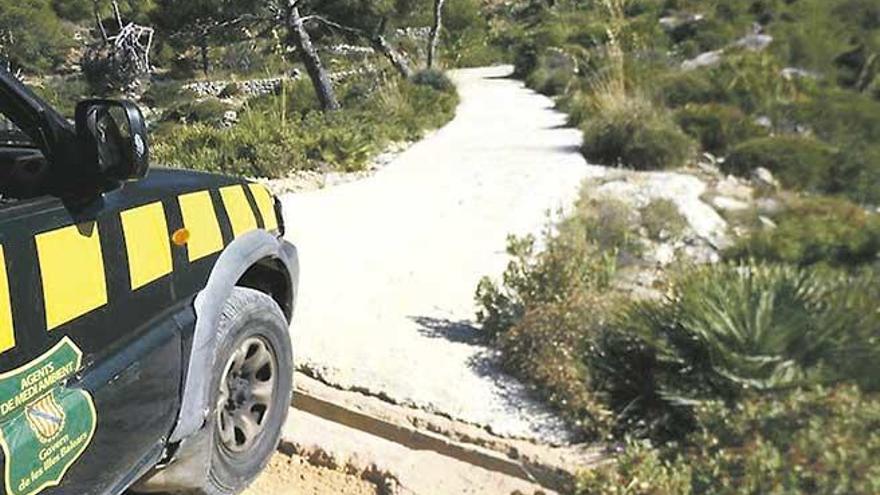 Der Weg des Anstoßes auf der Finca La Trapa.