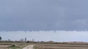 Hasta 10 mangas de agua observadas en el Delta del Ebro