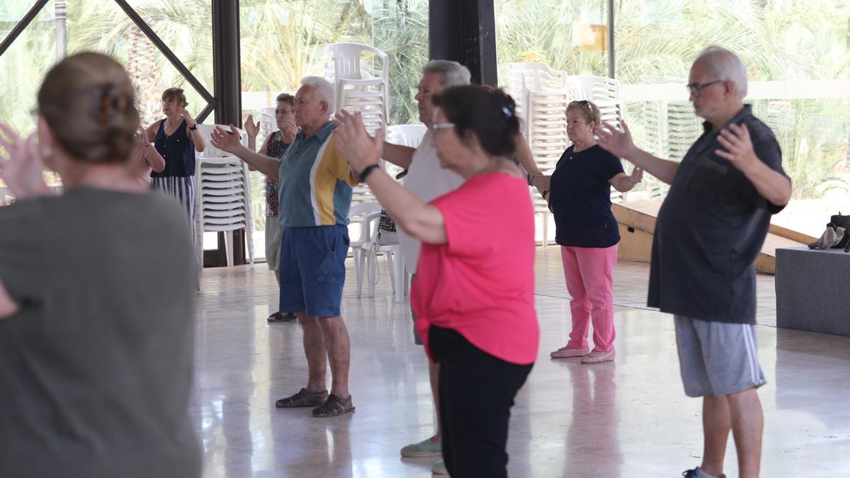 Uno de los talleres en Elche de la concejalía de Mayores en el Bailongo