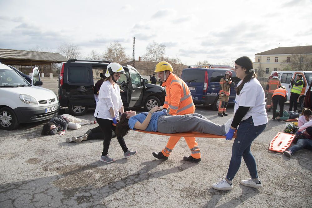 Simulacro de la Escuela de Enfermería de Castelló