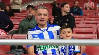 La afición del Dépor logró estar en el Metropolitano: pequeña representación en la grada