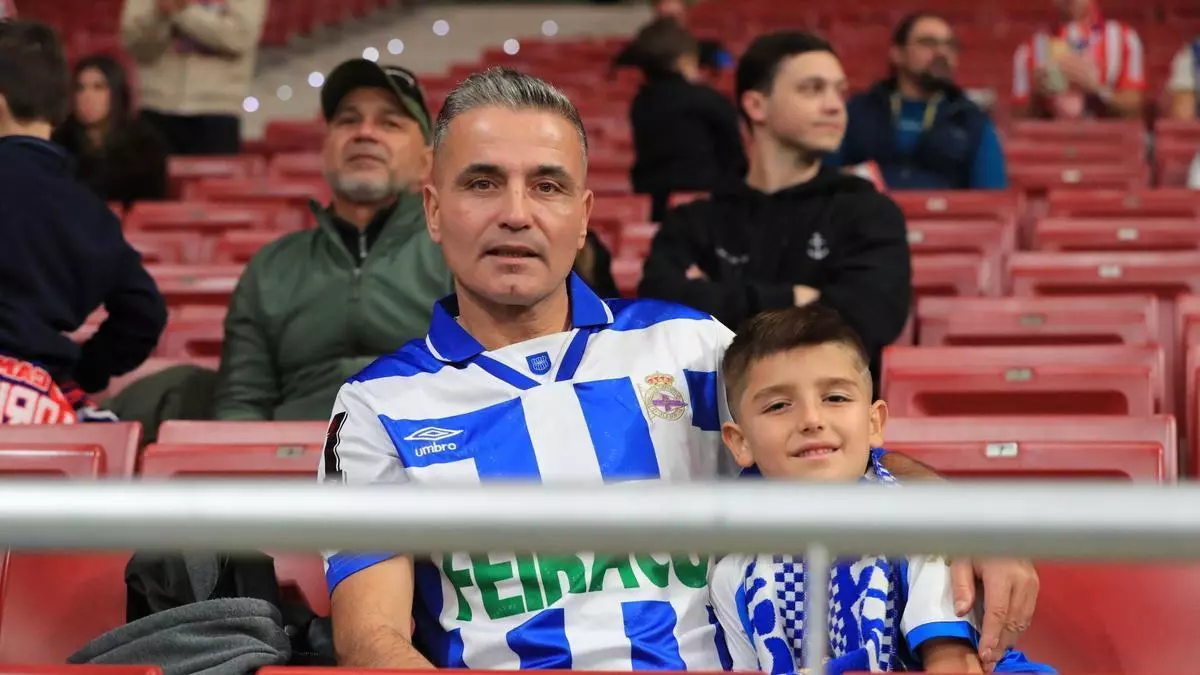 La afición del Dépor logró estar en el Metropolitano: pequeña representación en la grada
