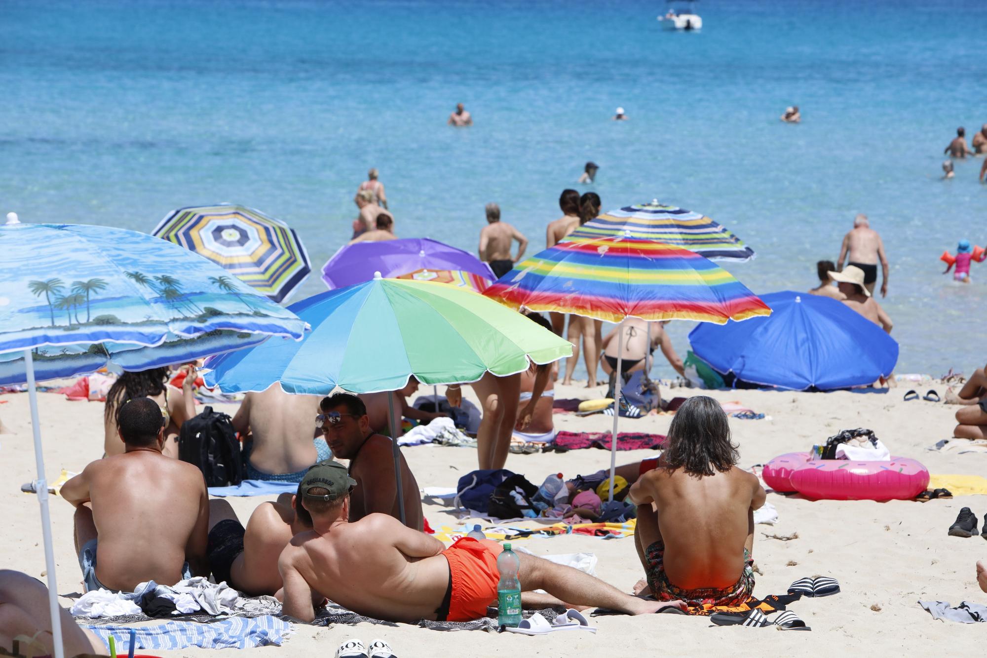 Wie im Hochsommer. So vergnügen sich schon jetzt die Urlauber an der Cala Agulla bei Cala Ratjada