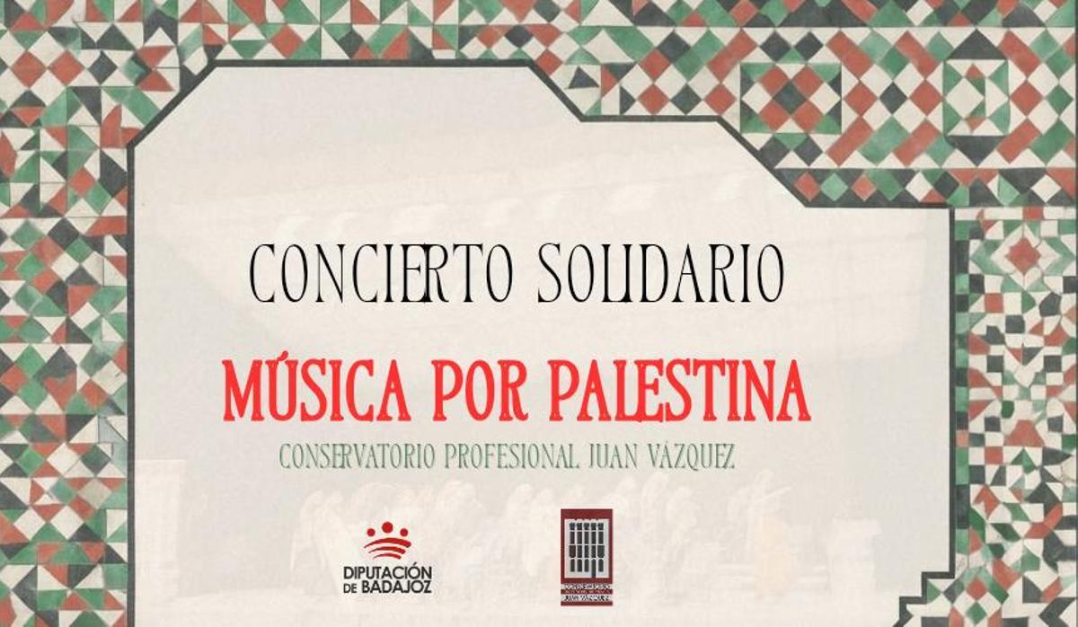 Concierto solidario a favor de Palestina en Badajoz.
