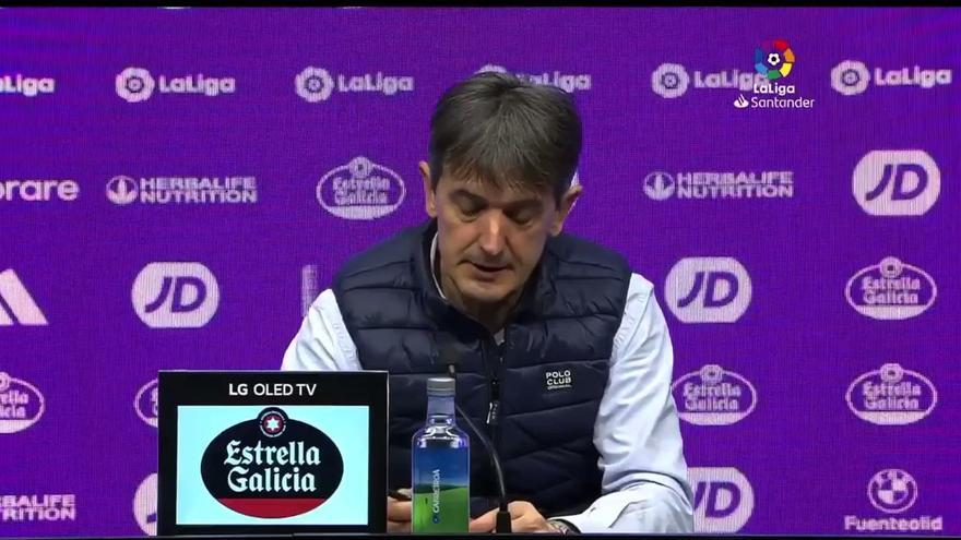 Pacheta en la sala de prensa del José Zorrilla